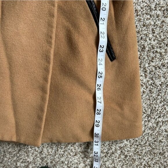 Tart Collections Tan Wool Pea Coat Winter Casual Classic Medium - Picture 8 of 10